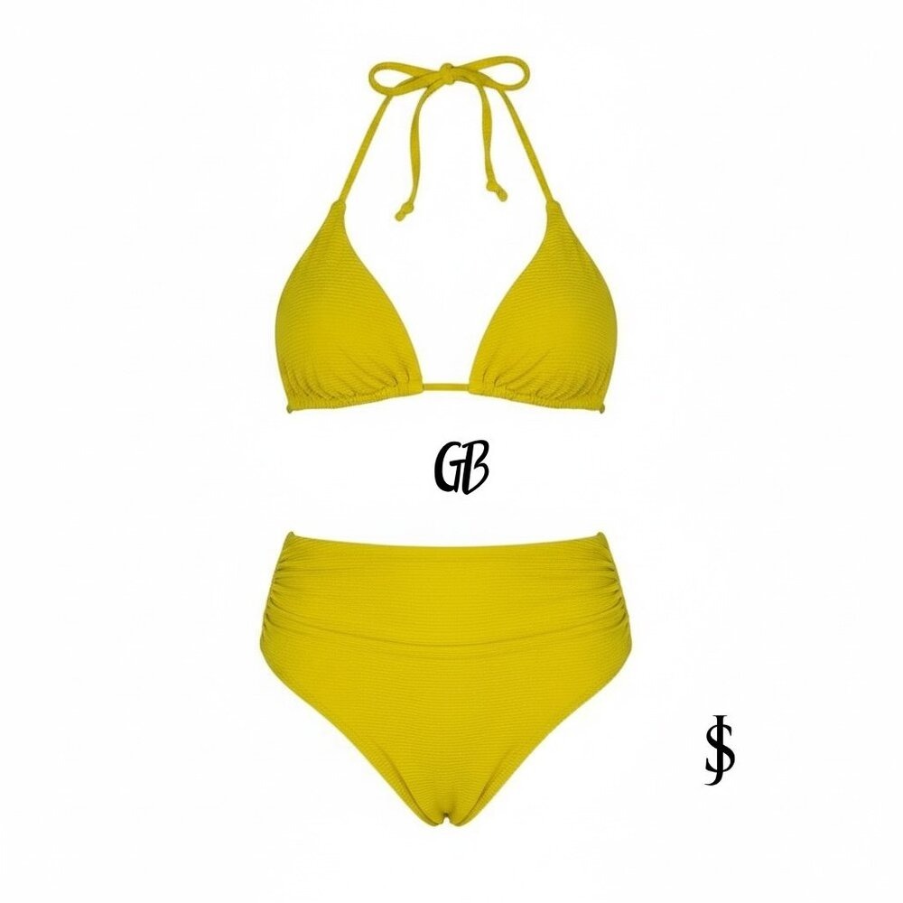 NWT: GB (Gianni Bini) Vibrant Yellow 2 pc‎ Bikini set- Large